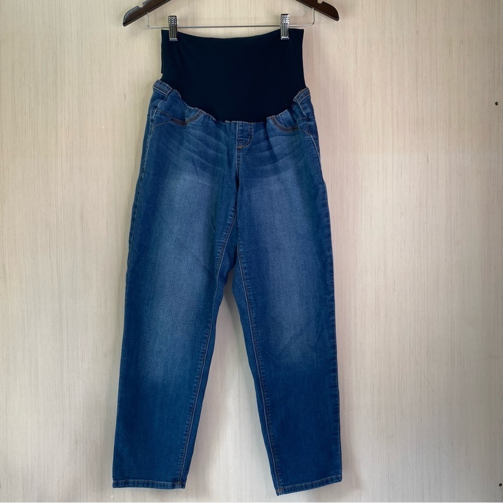 Evermore Denim Maternity Medium Wash Stretch Blue Jeans Size XL